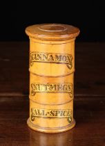 An Early 19th Century Turned Boxwood Spice Tower of fine colour & patination.