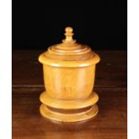 A Late 19th Century Turned Treen Tobacco Jar, possibly maple.