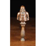 A 19th Century Carved Walnut Caricature Nut Cracker in the form of a bust of a Rabbi,