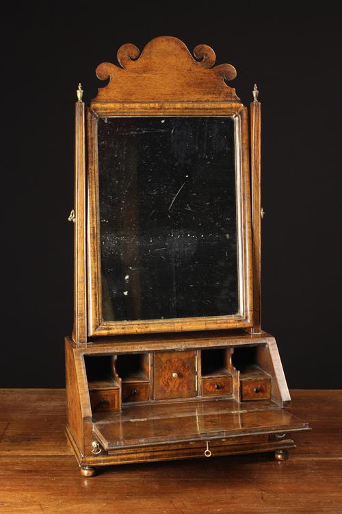 A Pretty 18th Century Style Walnut Dressing Mirror. - Image 2 of 2