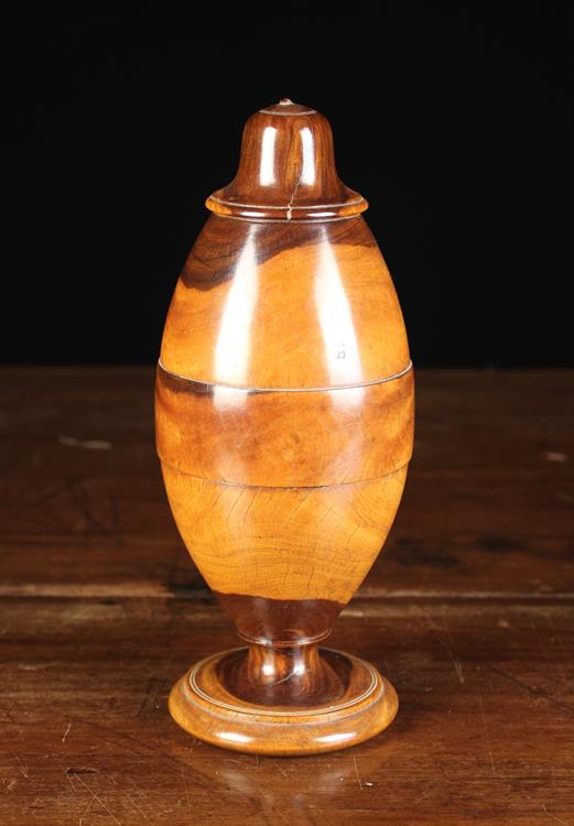 A Fine 19th Century Turned Lignum Vitae Jar. - Image 3 of 3