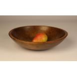 A Fine Late 18th/Early 19th Century Sycamore Bowl with a narrow flat rim,