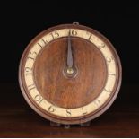 A 19th Century Mahogany Coaching Dial with a painted chapter ring numbered in black Arabic numerals