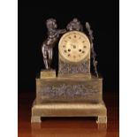 A Small Empire Style Figural Mantel Clock (A/F).