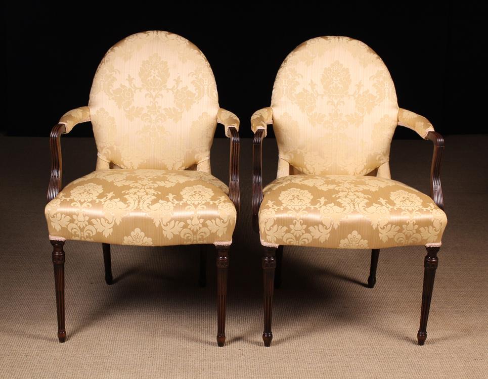 A Pair of Hepplewhite Style Armchairs.