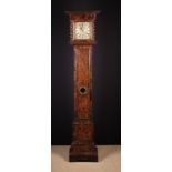 A Fine Late 17th Century Tortoiseshell-veneered Longcase Clock of diminutive proportions.