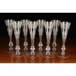 A Set of Eight 'Scudamore' or Chesterfield Cider Flutes.