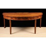 A Large 19th Century Inlaid Mahogany Bow-front Side/Serving Table.