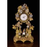 A High Decorative Mantel Clock in Glass Domed Case.