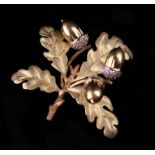 A Rare Hand Made 18Ct Yellow Gold and Diamond Brooch.