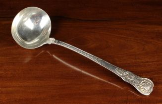 A Fine Paul Storr Silver Double Shell & Laurel Pattern Soup Ladle with London hallmark for 1817 and