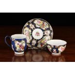 An 18th Century Worcester Cup, Saucer and Bowl, Circa 1775,
