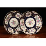 A Pair of 18th Century Worcester Scalloped Dishes Circa 1765-70,