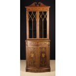 A Small Victorian Inlaid Mahogany Cabinet,