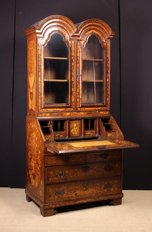 A Fine 19th Century Marquetry Bureau Bookcase in the 18th century style. - Image 2 of 3