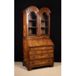 A Fine 19th Century Marquetry Bureau Bookcase in the 18th century style.