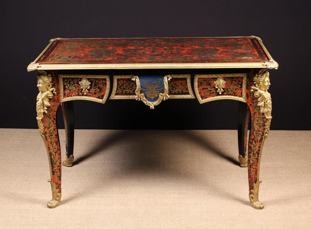A Fine Late 19th/Early 20th Century Boullework Centre Table or Bureau Plat lavishly ornamented with - Image 2 of 3
