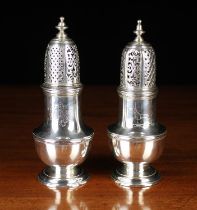 A Pair of George III Silver Castors by Sam Wood, with hallmarks for 1777 & 1779,