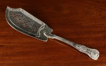 A Fine George III Paul Storr Silver Double Shell & Laurel Pattern Fish Slice,