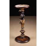 A Louis XIV Carved, Painted & Gilded Blackamoor Pedestal.