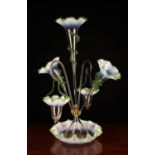 A Fine Victorian Opaline Glass Epergne.