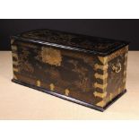 A Large and Fine 19th Century Japanned Camphor-wood Travel Trunk.
