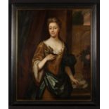 A Large 18th Century Oil on Canvas: Three quarter length Portrait of an Aristocratic Lady,
