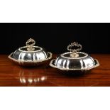 A Pair of Victorian Silver Plated Tureens/Entree Dishes.