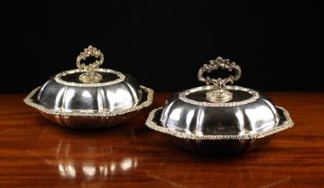 A Pair of Victorian Silver Plated Tureens/Entree Dishes.