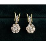 A Beautiful Pair of Victorian Gold and Diamond Earrings.