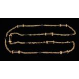 An 18 Carat Gold & Jet Chain Rope Necklace by Kutchinsky.