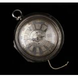 A Rare 18th Century Vienna Silver Cased Coach Watch with alarum, half hour and quarter repeat,