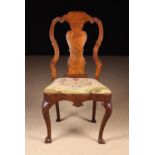 An 18th Century Dutch Walnut Side Chair.