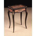 A Small 19th Century Rosewood Poudreuse Dressing Table inlaid with boullework panels of engraved