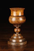 An 18th/Early 19th Century Turned Fruitwood Goblet.