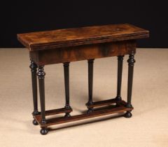 A William & Mary Style Figured Walnut Writing Table.