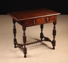 An Early 18th Century Joined Oak Side Table.