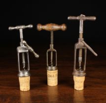Three 19th Century Corkscrews: Two French Rack and Pinion corkscrews;