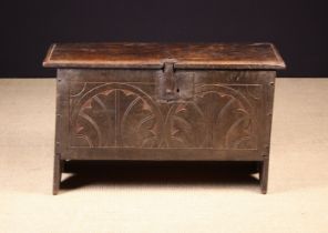 A Small Late 17th/Early 18th Century Boarded Oak Coffer.