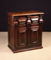 A Handsome 17th Century Joined Oak Enclosed Chest of Drawers/ Collectors Cabinet of pleasing colour