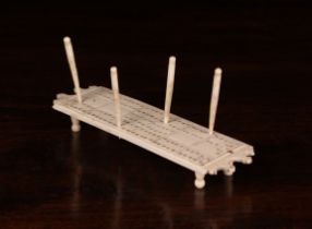 A Small Napoleonic Prisoner of War Bone Cribbage Board Circa 1800, ½" (1.