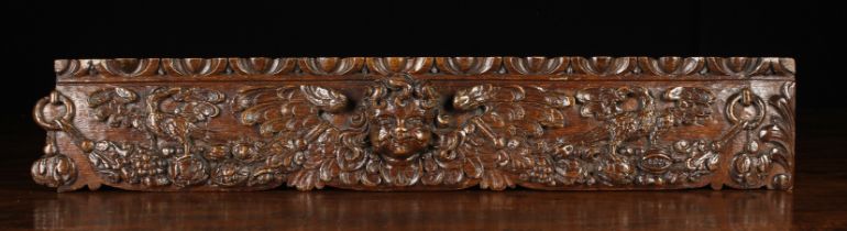 A 17th Century Dutch Carved Oak Rail,