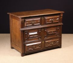 A Late 17th Century Oak Chest of Drawers with decorative geometric mouldings.