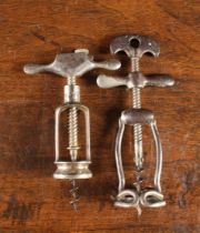 Two Open-Framed Steel Corkscrews: One stamped on handle 'WULFRUNA' and 'PLANTS PATENT No 5549