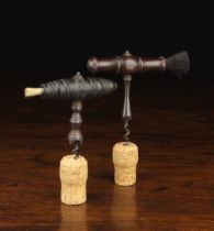 Two 19th Century English Straight-pull Corkscrews;