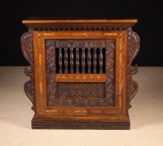 A Carved & Inlay Parquetry Mural Cupboard, in the 17th Century Style.