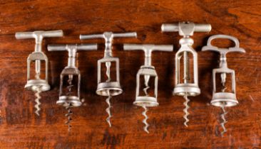 Six Framed Corkscrews.