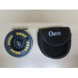 An Orvis Rocky Mountain large Arbor III fly fishing reel and case