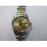 A ladies bi-metal Rolex Oyster Perpetual Date wristwatch - 25mm case - model 62523 case no 4209551