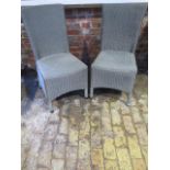 A pair of modern Lloyd Loom Neptune Havana side chairs - Height 95cm some usage wear - retail